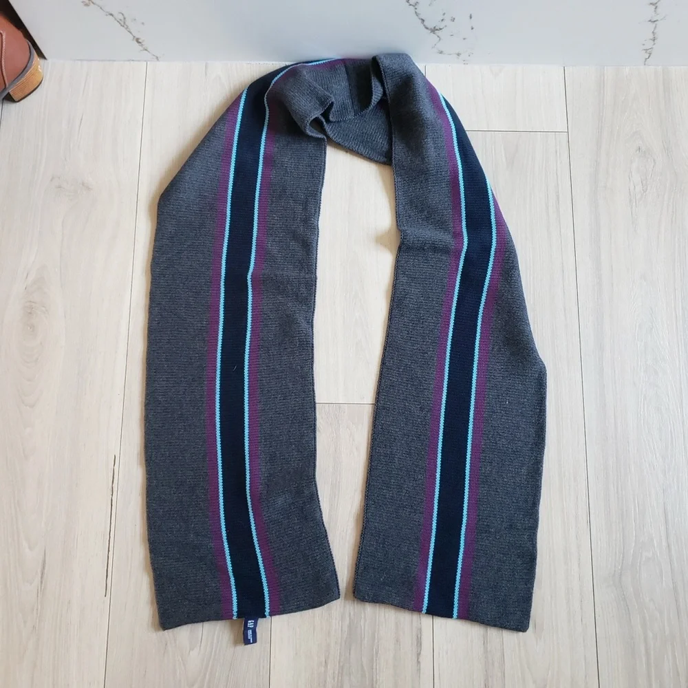 GAP Cotton Scarf with Purple and Blue Stripes